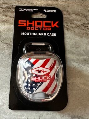 Shock Doctor Kids American Flag Mouthguard Case - Red, White & Blue